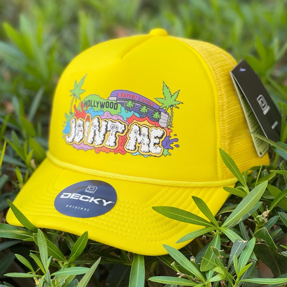 JOINT ME • MESH TRUCKER HAT ADJUSTABLE • YELLOW - Picture 9 of 9